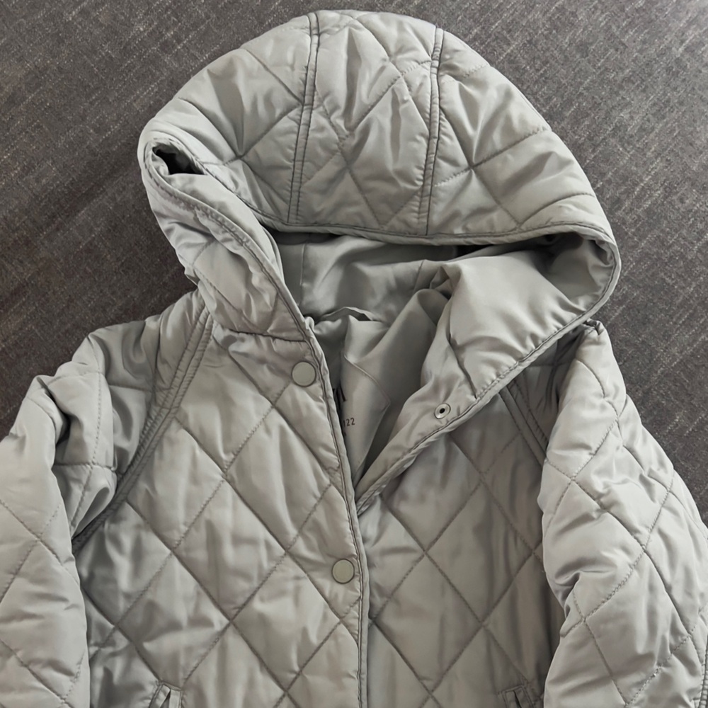 Zara Kids Gray Puffer Jacket 7 years